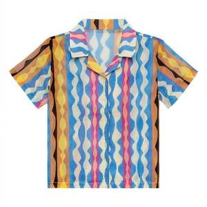 NEW MONTCE kid's mini button down shirt in abstract
